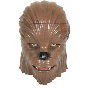 Star Wars Disney Parks Chewbacca Mug Hinged Lid 3D Sculpted Plastic Brown